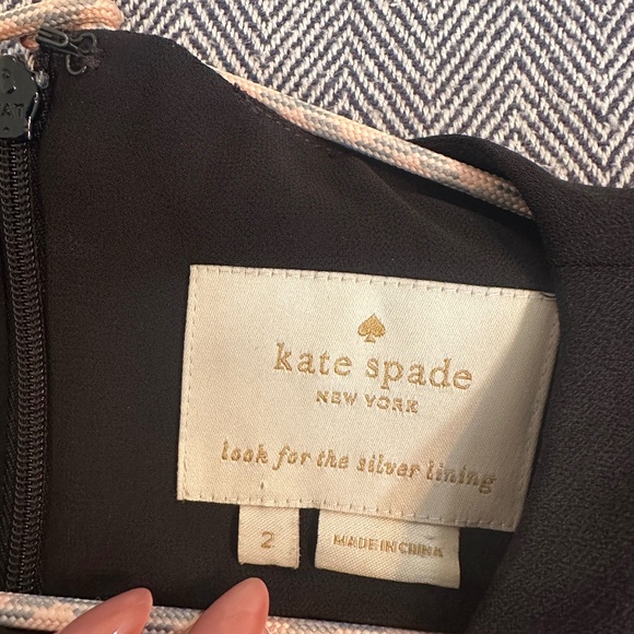 KATE SPADE - Sequin Fringe Swing Black Cap Sleeve Mini Cocktail Dress - Picture 6 of 9